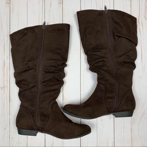 LOWER EAST SIDE || Suede Calf Boots || Dark Brown